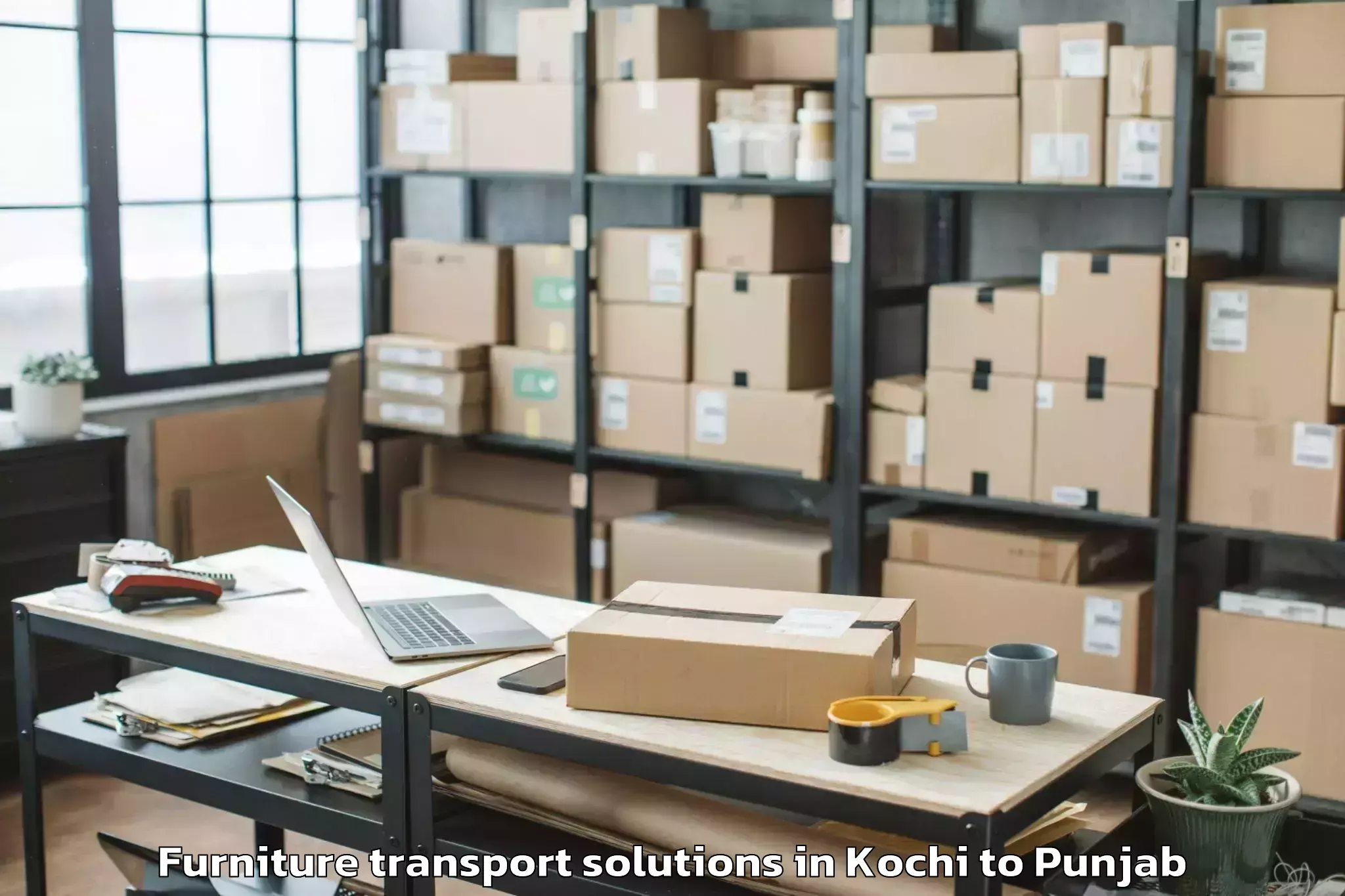 Quality Kochi to Patti Furniture Transport Solutions